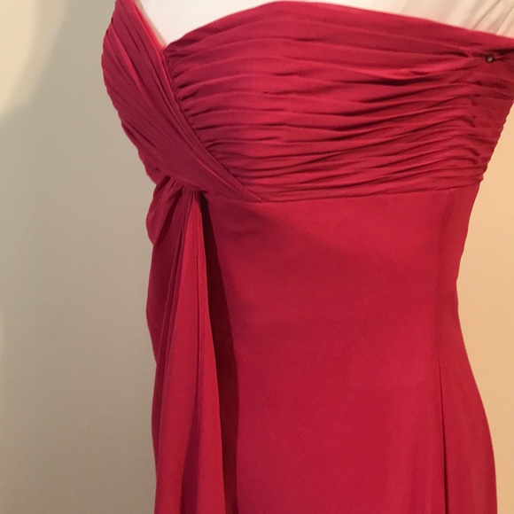 🆕David’s Bridal Chiffon Strap/Strapless Dress - Picture 6 of 8